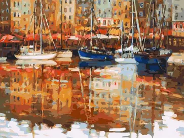 Живопись на холсте Теплый вечер в Онфлере обложка книги