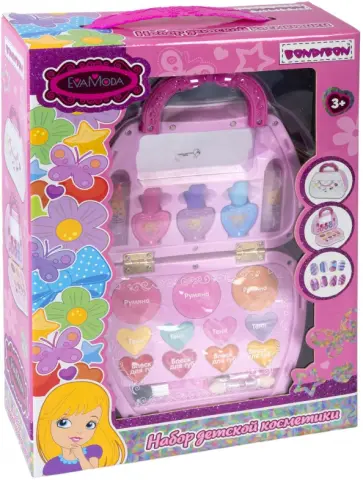 Набор детской декоративной косметики. Косметичка-сумочка обложка книги