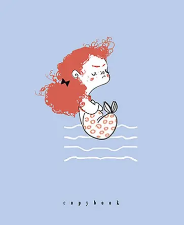 Тетрадь Русалка с характером, 48 листов, клетка обложка книги