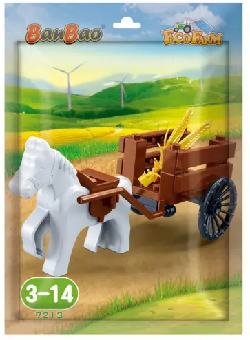 Конструктор Лошадка с повозкой, 27 деталей обложка книги