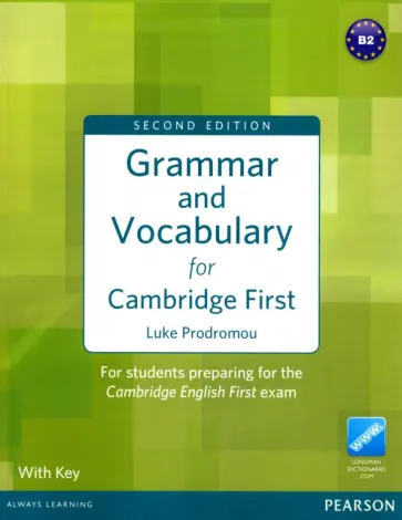 Luke Prodromou - Grammar and Vocabulary for Cambridge First with Key. B2 обложка книги
