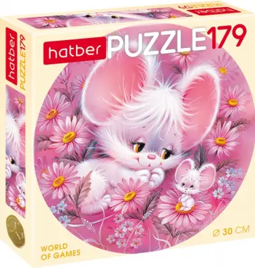 Puzzle-179. Пушистики, круглый Puzzle-179. Пушистики, круглый обложка книги