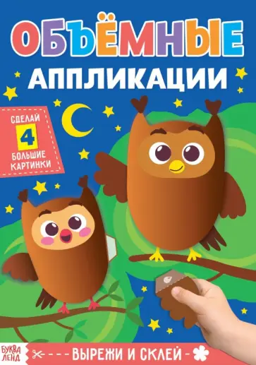 Аппликации объёмные. Совушки. А4 обложка книги