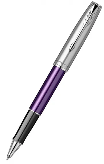 Ручка-роллер Sand Blasted Violet SB CT, черная Ручка-роллер Sand Blasted Violet SB CT, черная обложка книги