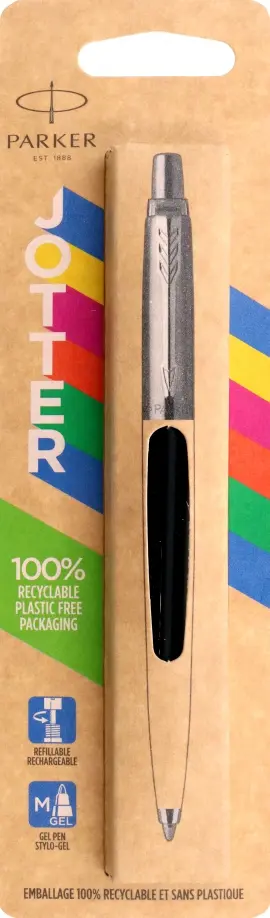 Ручка гелевая автоматическая Orig Gel Black, синяя обложка книги