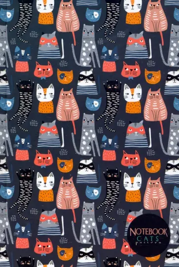 Записная книжка Прикольные кошки, А5, 80 листов, клетка обложка книги