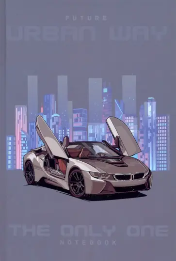 Записная книжка Спортивное авто, А5, 80 листов, клетка обложка книги