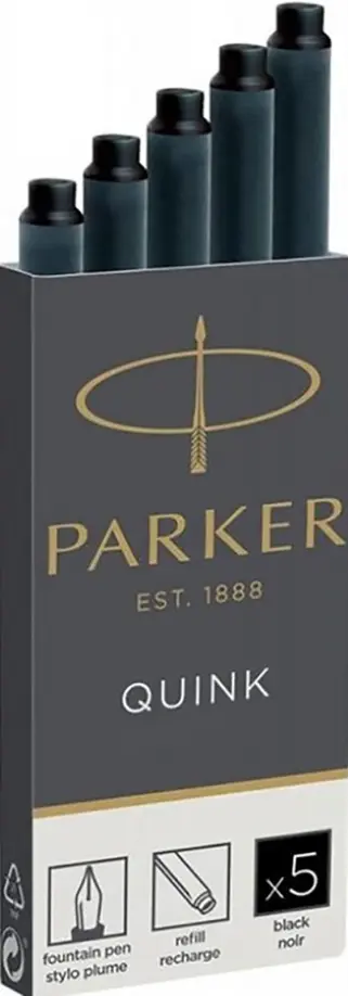 Картриджи для перьевой ручки, черные, 5 штук Картриджи для перьевой ручки, черные, 5 штук обложка книги