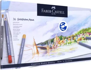 Карандаши цветные акварельные Goldfaber Aqua, 36 цветов обложка книги