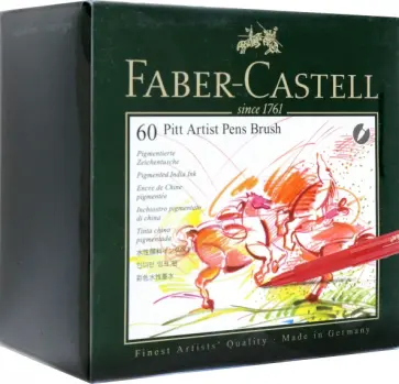 Ручки капиллярные Brush, 60 цветов обложка книги