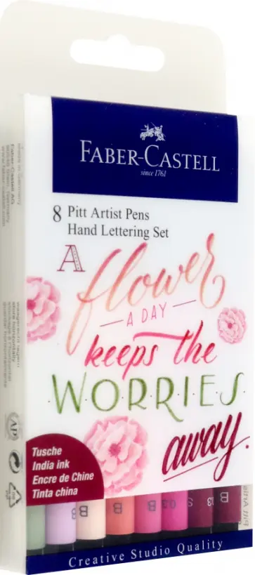 Ручки капиллярные Lettering Pinks, 8 штук обложка книги