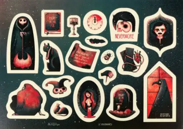 Наклейки Эдгар По обложка книги