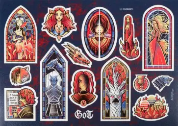 Наклейки Игра Престолов обложка книги