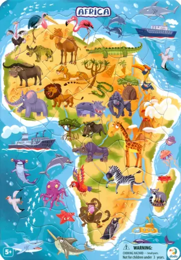 Пазл Африка, в рамке. 53 элемента обложка книги