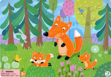 Пазл-21 Лисята, в рамке обложка книги