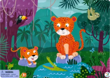 Пазл-21 Леопарды, в рамке обложка книги