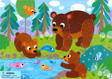 Пазл-21 Медвежата, в рамке обложка книги