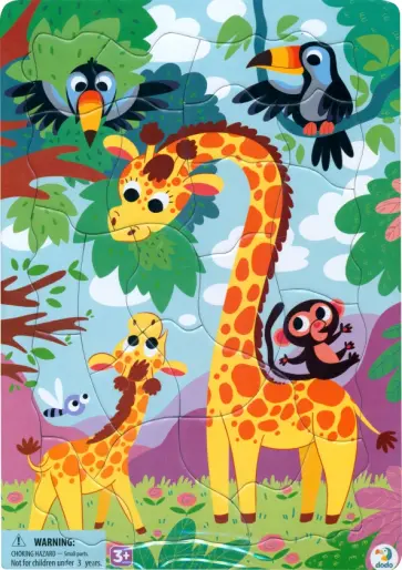 Пазл-21 Жираф, в рамке обложка книги