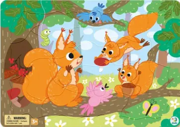 Пазл Белочки, в рамке. 21 элемент обложка книги