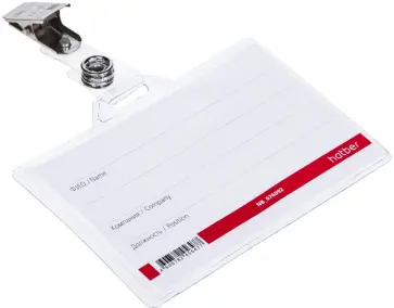 Бейдж горизонтальный, с клипом обложка книги