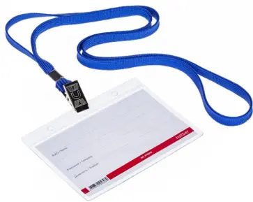 Бейдж горизонтальный, с клипом на шнурке обложка книги