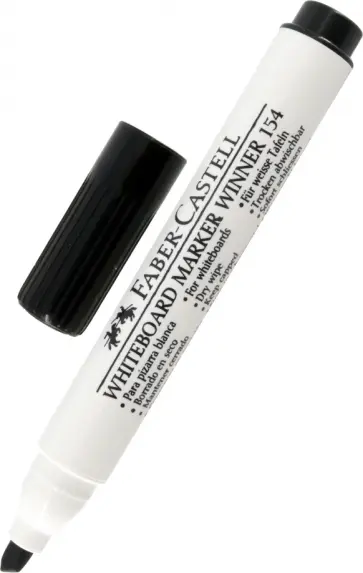 Маркер для белых досок Winner 154, черный обложка книги
