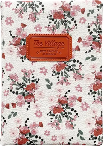 Ежедневник полудатированный The Village. Красные цветы, 160 листов, А5, молочный обложка книги