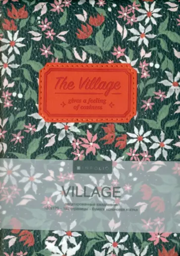 Ежедневник недатированный The Village. Белые цветы, 96 листов, А6, черный обложка книги