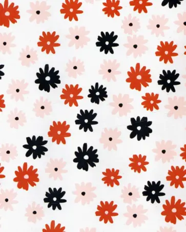 Бумага упаковочная Черные и красные цветы обложка книги