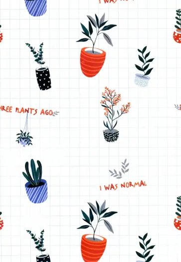 Бумага упаковочная Pots. Цветок в горшке обложка книги