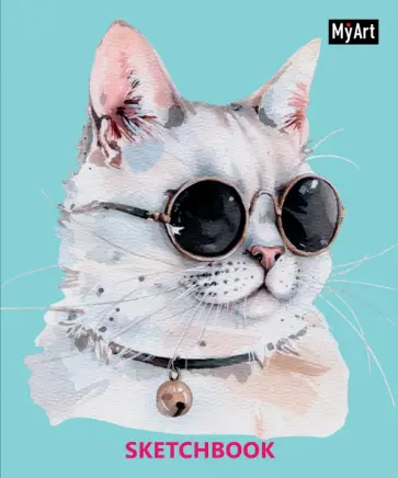 Скетчбук. Кот в очках обложка книги