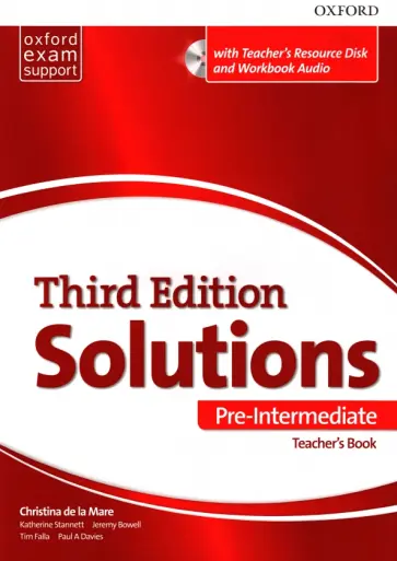de, Stannett - Solutions. Pre-Intermediate. Third Edition. Teacher's Book with Teacher's Resource Disk Pack de, Stannett - Solutions. Pre-Intermediate. Third Edition. Teacher's Book with Teacher's Resource Disk Pack обложка книги