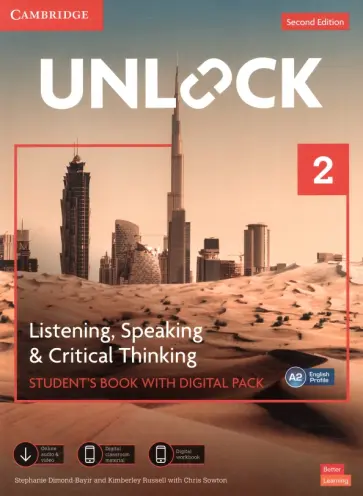 Dimond-Bayir, Kimberley - Unlock. Level 2. Listening, Speaking & Critical Thinking. Student's Book with Digital Pack обложка книги