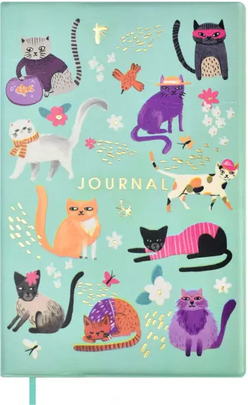 Записная книжка Коты, А6+, 96 листов, линия обложка книги