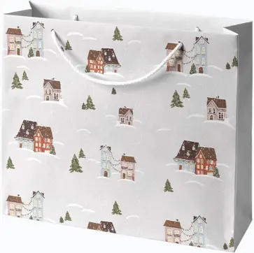 Пакет подарочный Winter. Домики обложка книги
