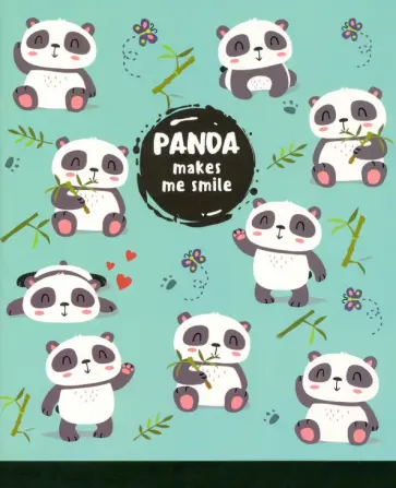 Тетрадь Панды, 48 листов, клетка обложка книги