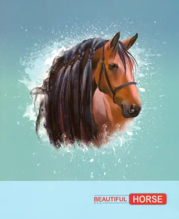 Тетрадь Horse, 48 листов, клетка обложка книги