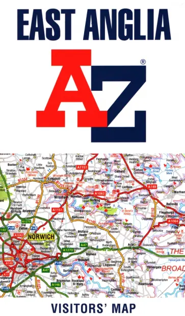 East Anglia A-Z Visitors' Map обложка книги