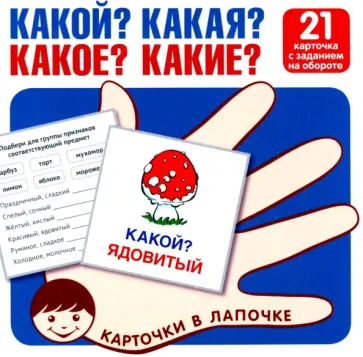Какой? Какая? Какое? Какие? 21 карточка с текстом на обороте обложка книги