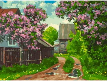 Живопись на холсте Сирень у дороги обложка книги