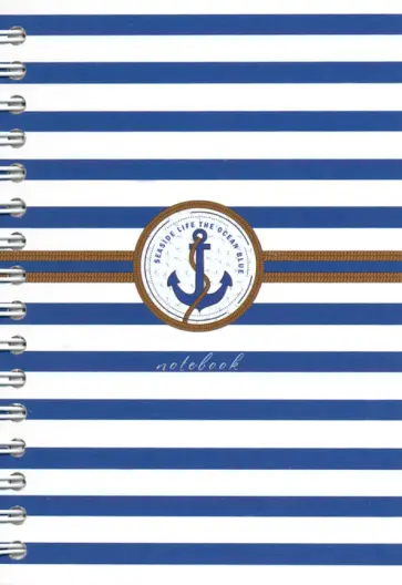 Записная книжка Морская, 100 листов, клетка, А6 обложка книги