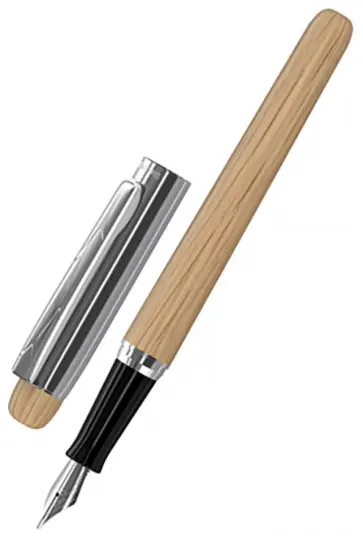 Ручка перьевая подарочная Nature, черная, бук обложка книги