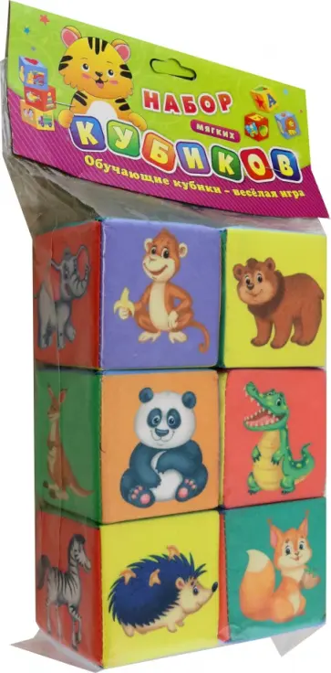 Набор кубиков Любимые животные, 6 штук обложка книги