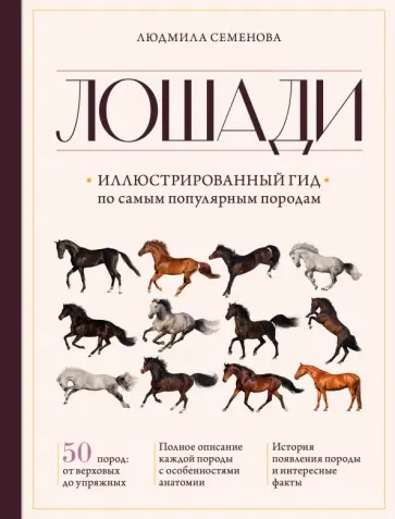 Людмила Семенова - Лошади. Иллюстрированный гид по самым популярным породам Людмила Семенова - Лошади. Иллюстрированный гид по самым популярным породам обложка книги