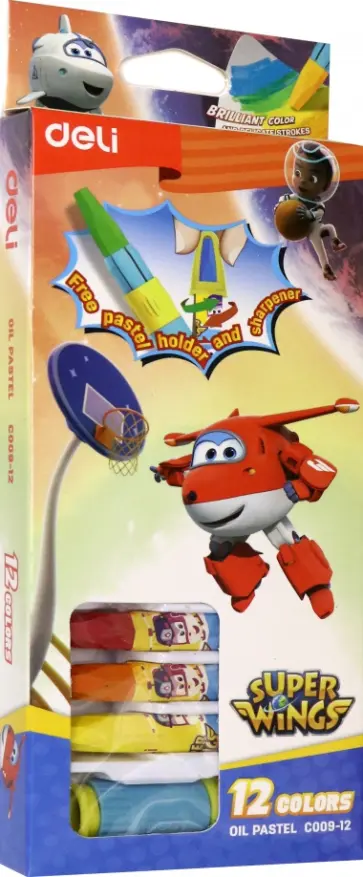 Пастель масляная Super Wings, 12 цветов обложка книги