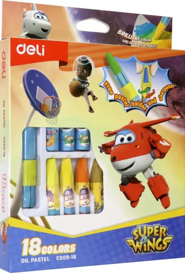 Пастель масляная Super Wings, 18 цветов обложка книги
