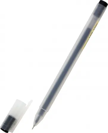 Ручка гелевая, черная обложка книги