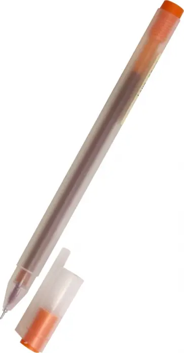 Ручка гелевая, оранжевая обложка книги