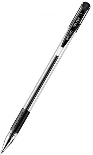 Ручка гелевая, черная обложка книги