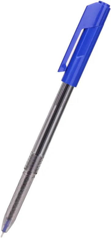 Ручка шариковая, синяя обложка книги